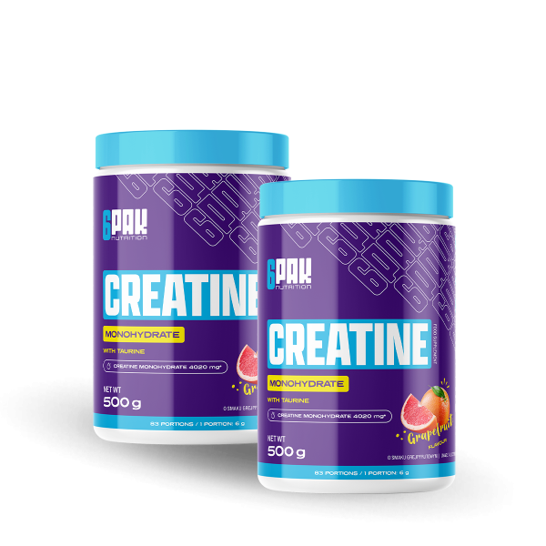 6Pak Creatine Monohydrate 500g + 500g (2-ga szt. 26% Taniej)