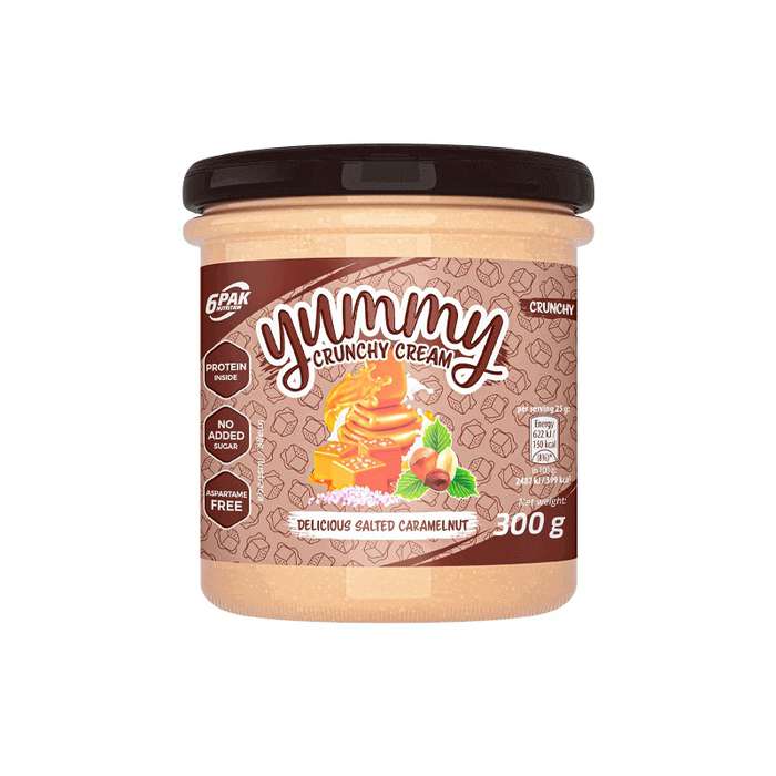 6PAK Nutrition Yummy Crunchy Cream - Słony karmel 300g Zdjęcie główne
