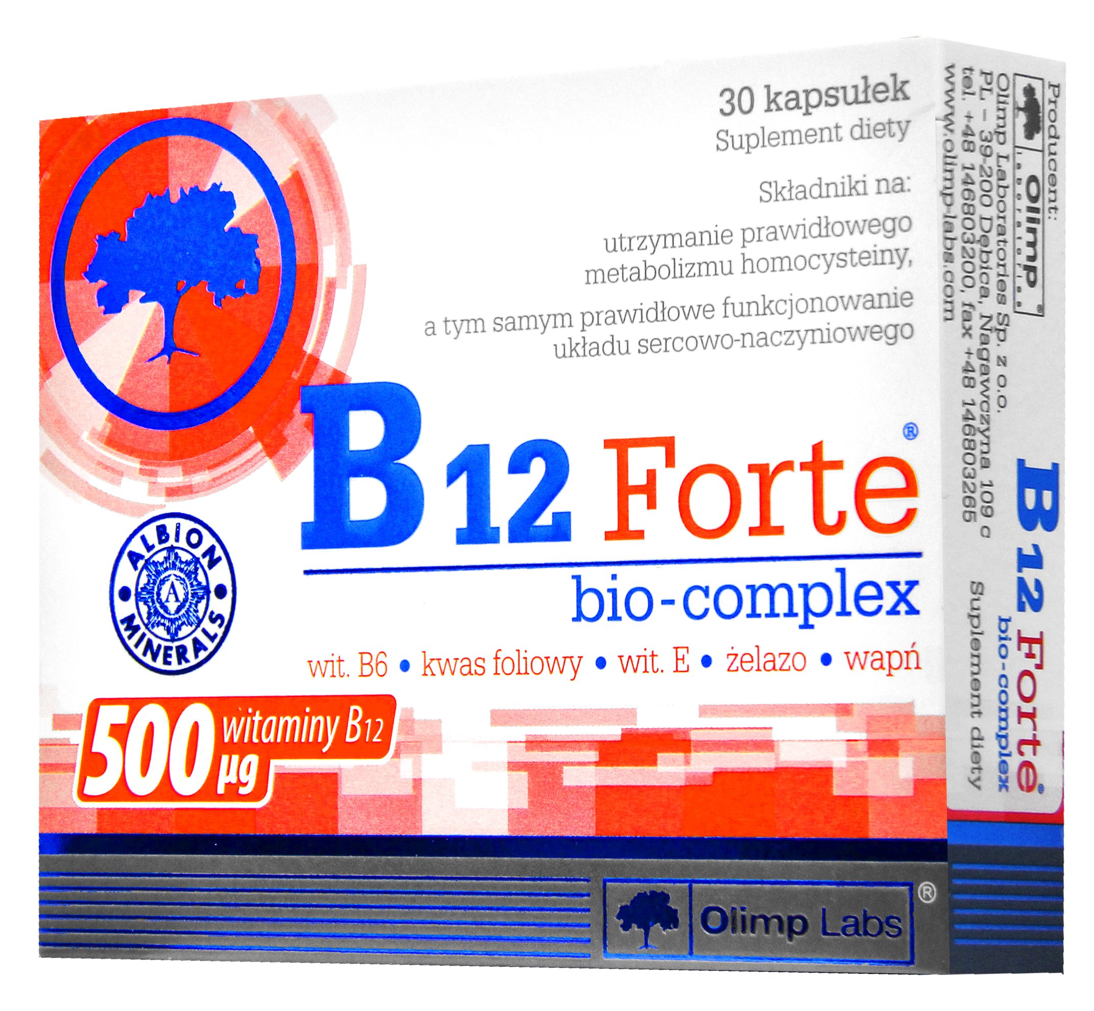 Zdjęcia - Witaminy i składniki mineralne Olimp B12 Forte Bio-Complex 30Kaps. 